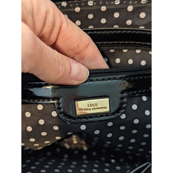 Lulu by Guinness, elegant black shoulder bag or clutch. - Picture 2 of 6